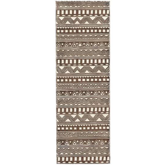 48" x 16" Brown Wood Handmade Intricately Carved Tribal Wall Décor